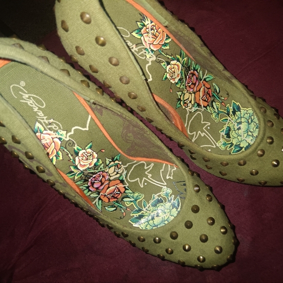 ED HARDY Studded Platform Heels - Picture 7 of 9